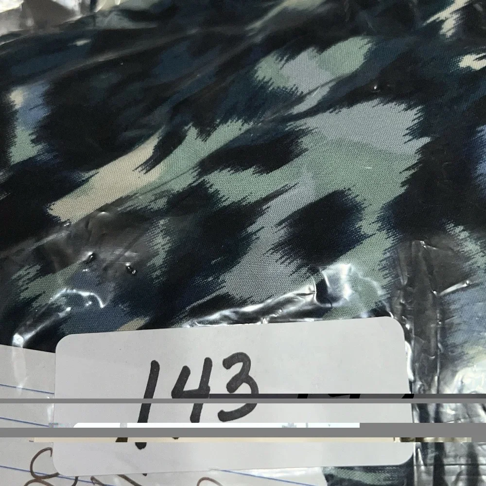 BeachLunchLounge Top‎ Boho Blue Floral Cotton Tiered Talia Tunic Large V Neck - Picture 9 of 9